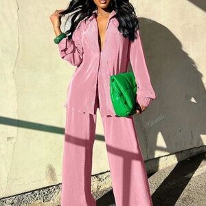 Pink Women's Pants & Jumpsuit Set